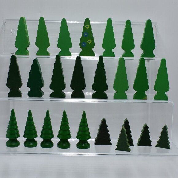 Lot of 25 Wooden Pine Trees and Spiral Trees 2" Evergreen for Train Playset - Picture 1 of 9